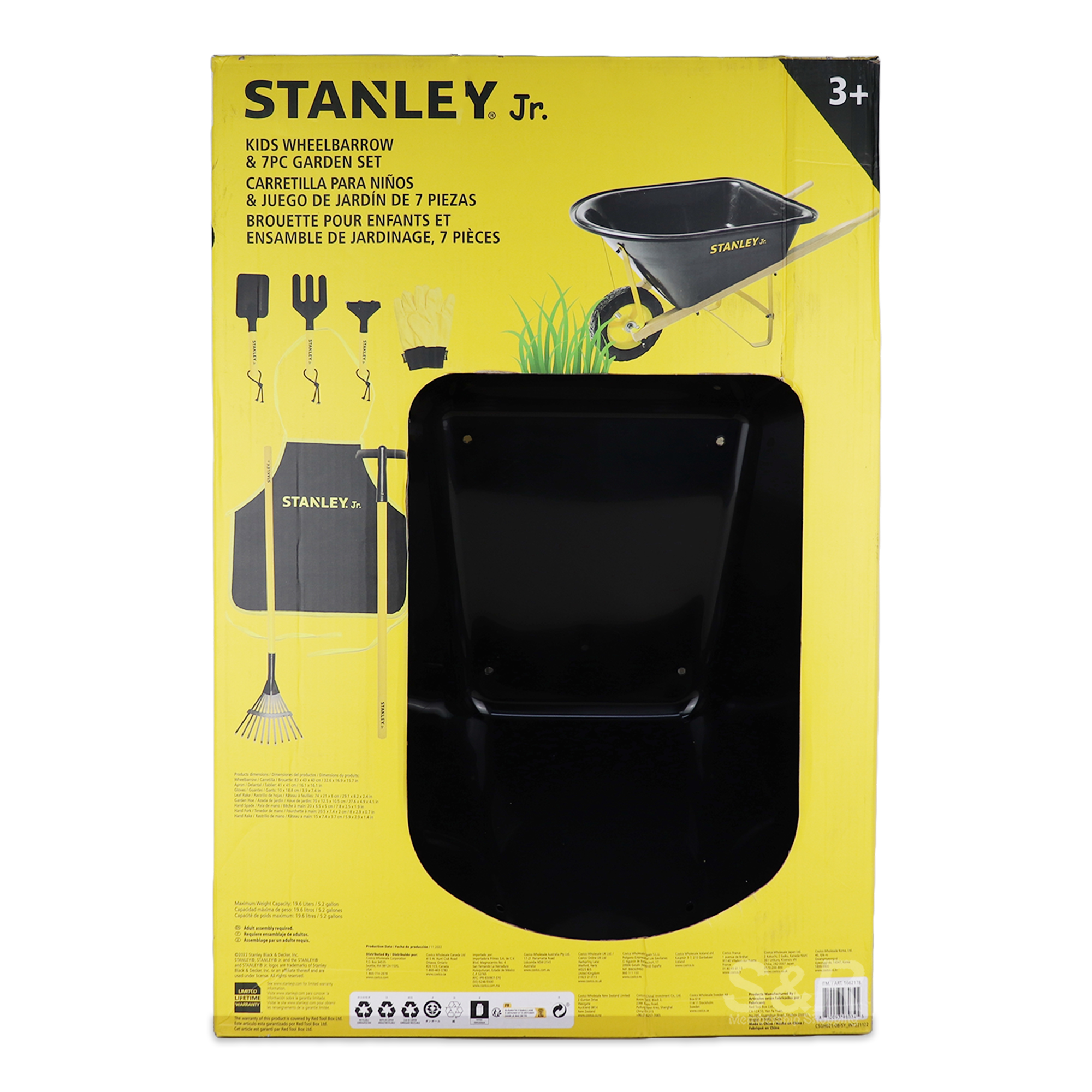 Stanley Jr. Kids Wheelbarrow 7pc Garden Set Stanley Jr. Kids Wheelbarrow 7pc Garden Set